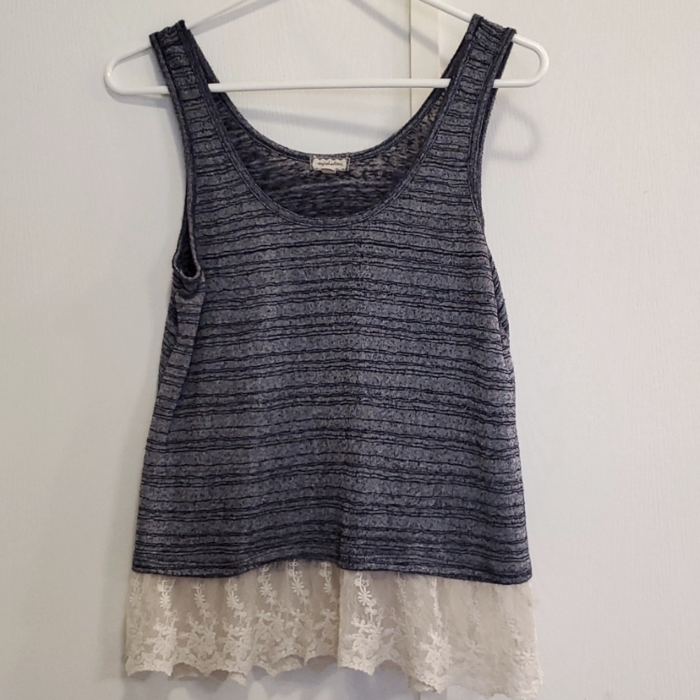 Junior size M undershirt with lace trim around the bottom